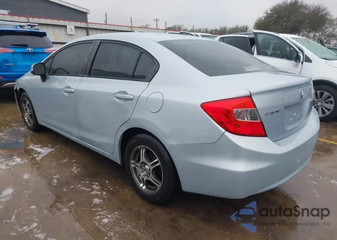 2012 Honda Civic Lx z USA, uszkodzony, nr VIN 2HGFB2F56CH502080